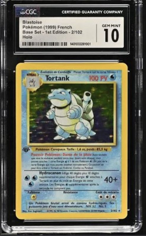 Graded Pokemon Blastoise Base Set Holo card